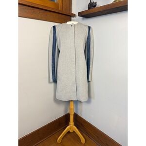 SOPHIE HULME Gray Wool Coat Size Small Minimalist Contemporary‎ Capsule Wardrobe